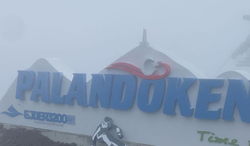 Palandöken'e mevsimin ilk karı yağdı