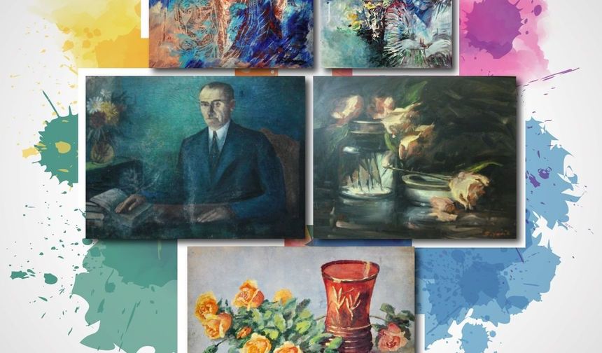 Sanatseverler Celal Günaydın'ın resim koleksiyonu sergisinde