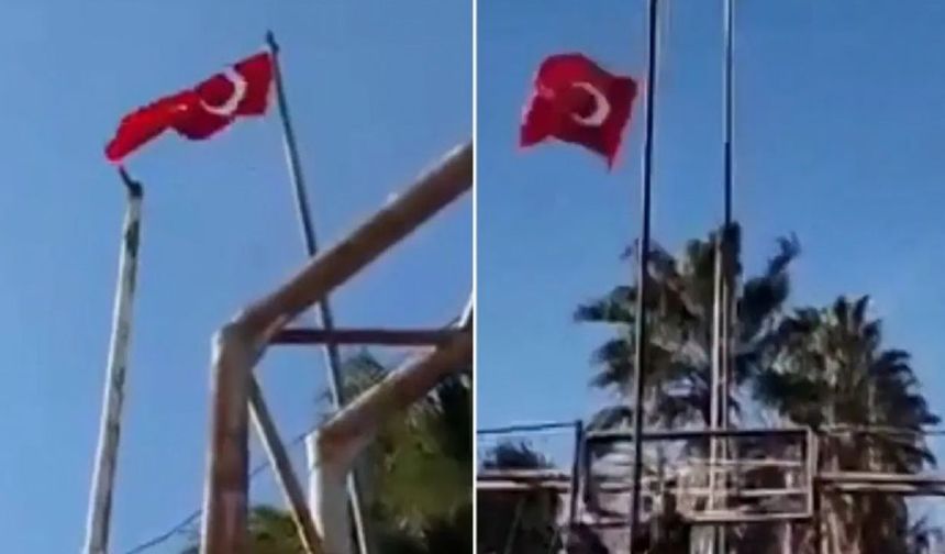 Türk Bayrağına çirkin saldırı! Sınırda provokasyon