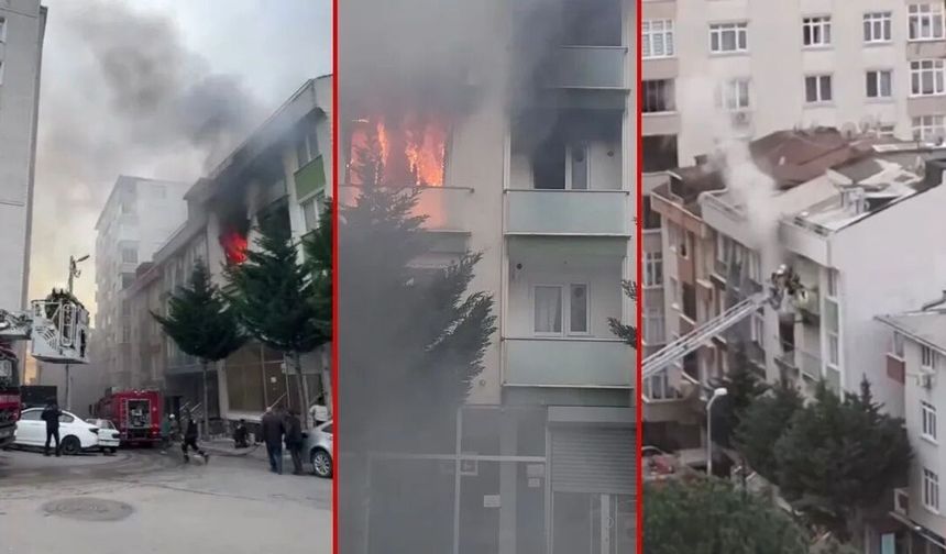 Alevler daireyi sardı: Maltepe'de 4 kişi kurtarıldı