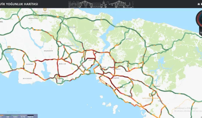 İstanbul'da Trafik Yoğunluğu Yüzde 90'a Dayandı