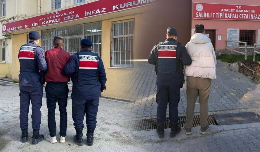 Manisa'da c*nayet ve yağma hükümlüsü 2 firari yakalandı