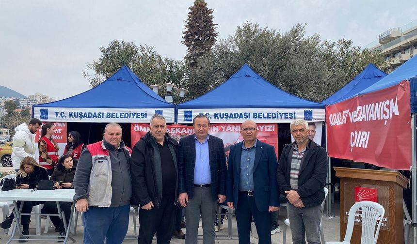 Başkan ömer günel'e bir destek de pazarcı esnafından