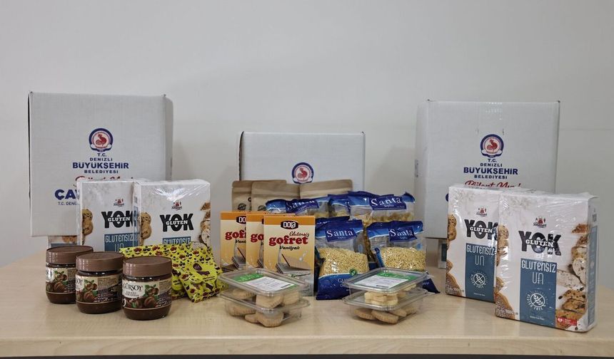 Denizli Büyükşehir'in glütensiz gıda paketleri sahiplerine ulaştı