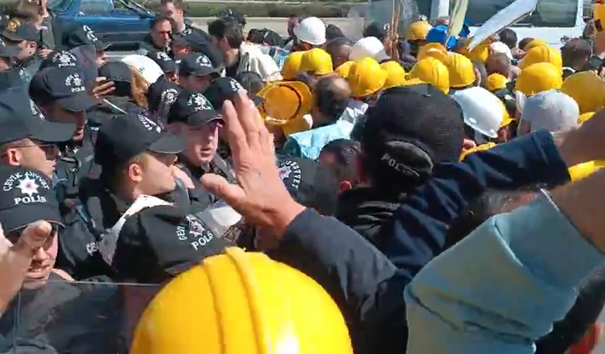 Ankara'da maden işçilerine polis ablukası gerginliği