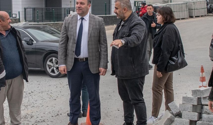 Değirmendere'de yol çalışmaları yerinde incelendi