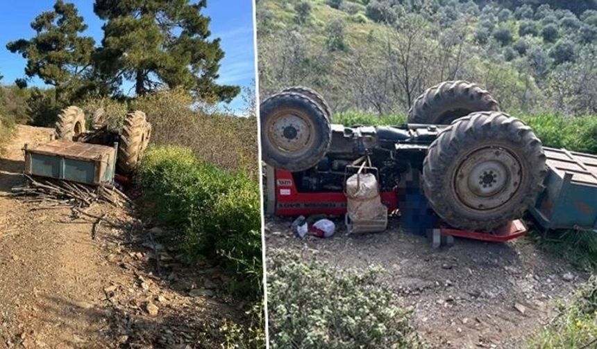 Devrilen traktör 3 kişilik aileyi yok etti