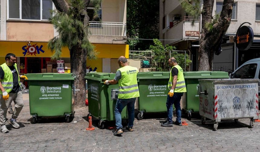 Bornova'ya 325 yeni çöp konteyneri