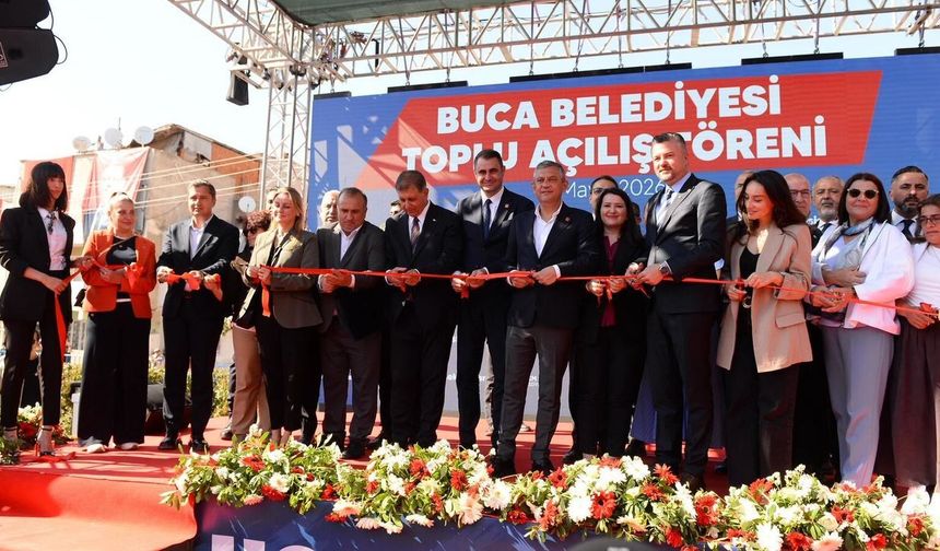 Buca'da Özel'in katılımıyla 16 vizyon proje hizmete açıldı