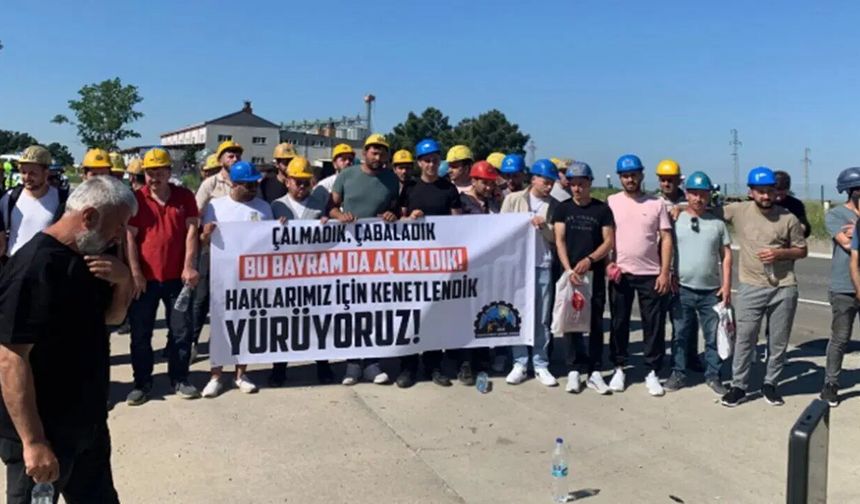 Madencilerden ücret eylemi: 'Bayramı zehir ederiz'