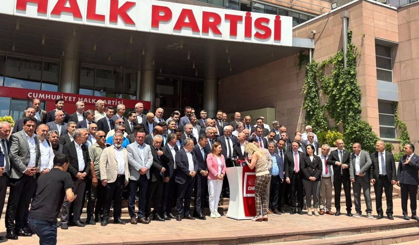CHP'li başkanlar Genel Merkezde açıklama yaptı.