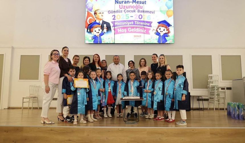 Merkezefendi'de miniklerin mezuniyet heyecanı