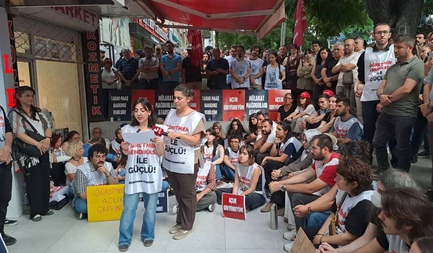 Özel sektör öğretmenleri açlık grevini bitirdi