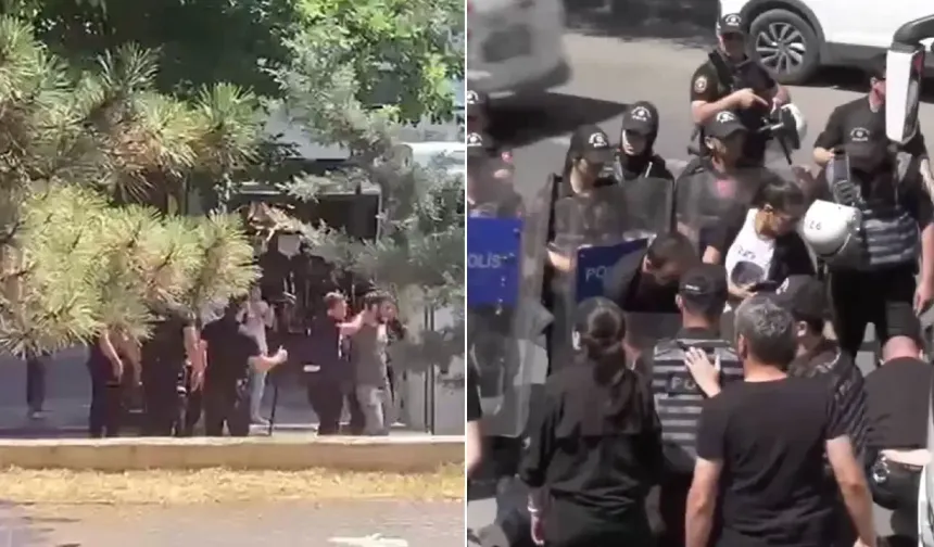 Ankara'da NATO zirvesi protestosuna polis müdahalesi