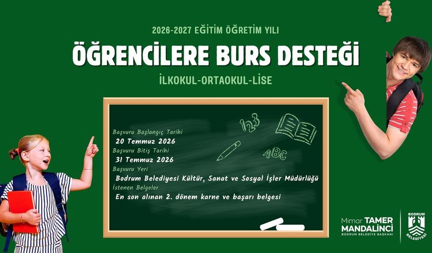 Bodrum Belediyesinden Öğrencilere Burs Desteği