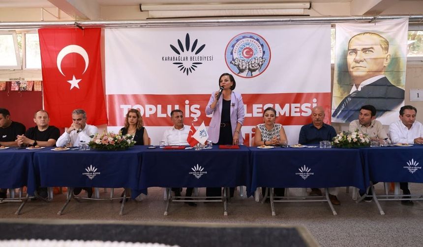 Karabağlar Belediyesi'nde toplu iş sözleşmesi sevinci