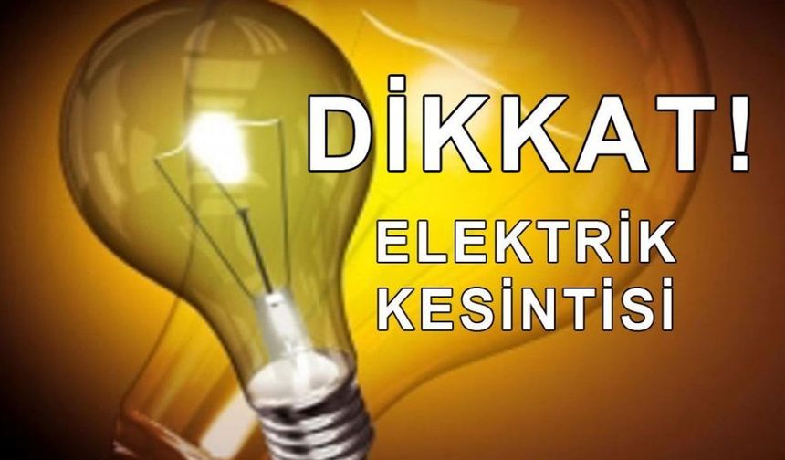 İzmir'de planlı elektrik kesintisi