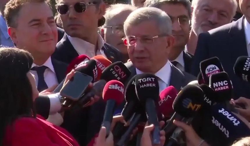 Davutoğlu ifade verdi: 'Türkiye tarihinde bir ilk'