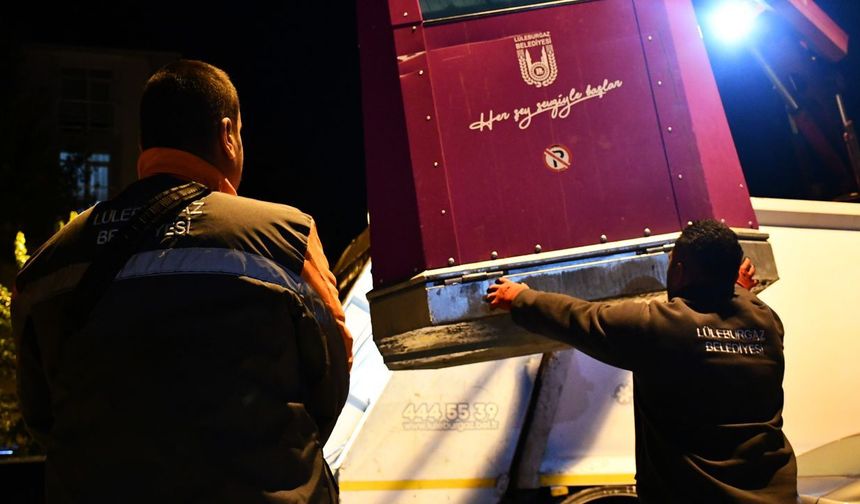 Lüleburgaz uyanmadan temizlik başlıyor