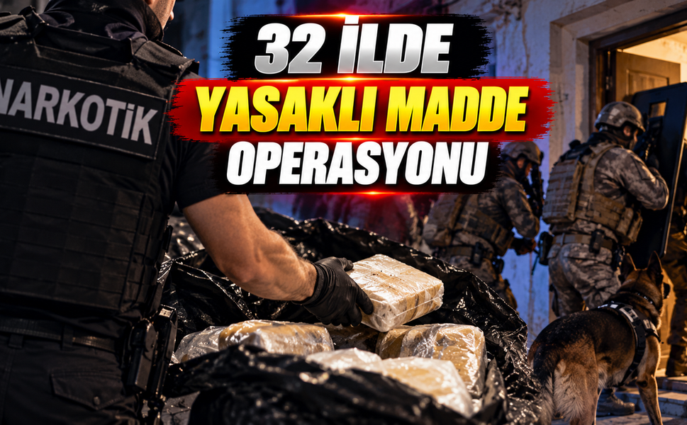 32 ilde yasaklı madde operasyonu