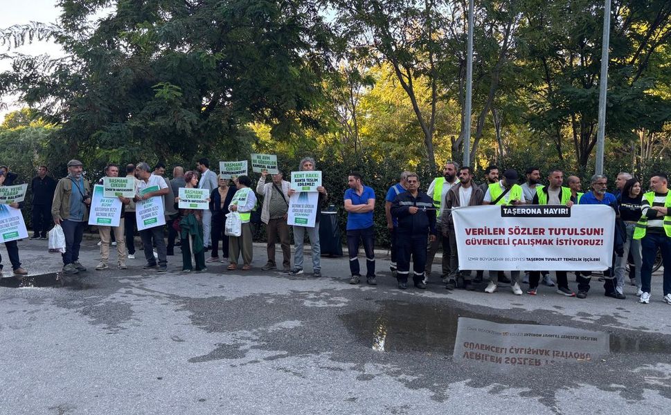 Meclis toplantısı öncesi protesto: Basmane Çukuru, taşeron işçilerinden tepki!