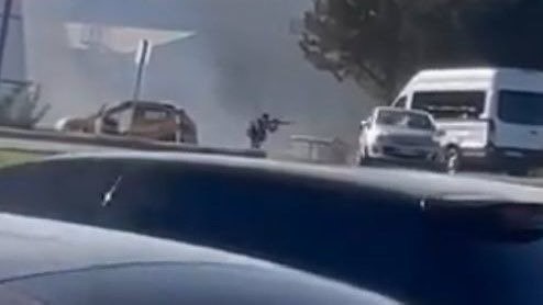 Saldırı anı kameralara böyle yansıdı.